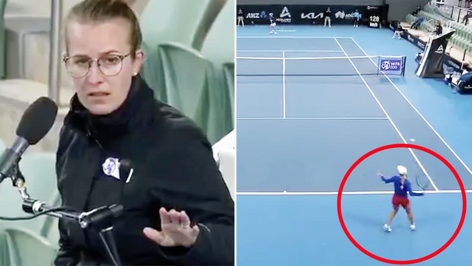 Yulia Putintseva arremetió contra la árbitra de silla y su oponente en Adelaide. Imagen: WTA