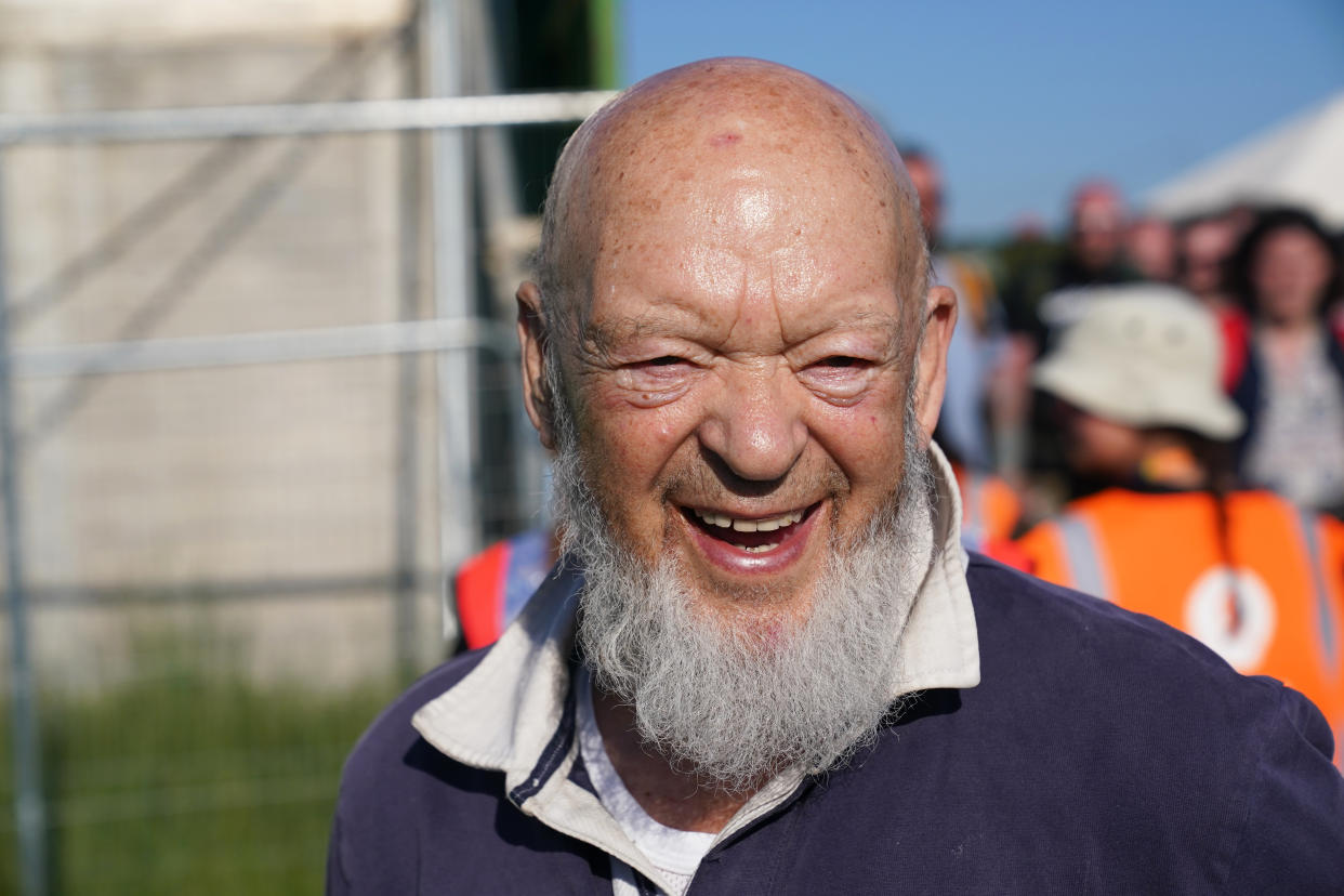 Michael Eavis ahead of the Glastonbury Festival at Worthy Farm in Somerset. Picture date: Wednesday June 22, 2022.