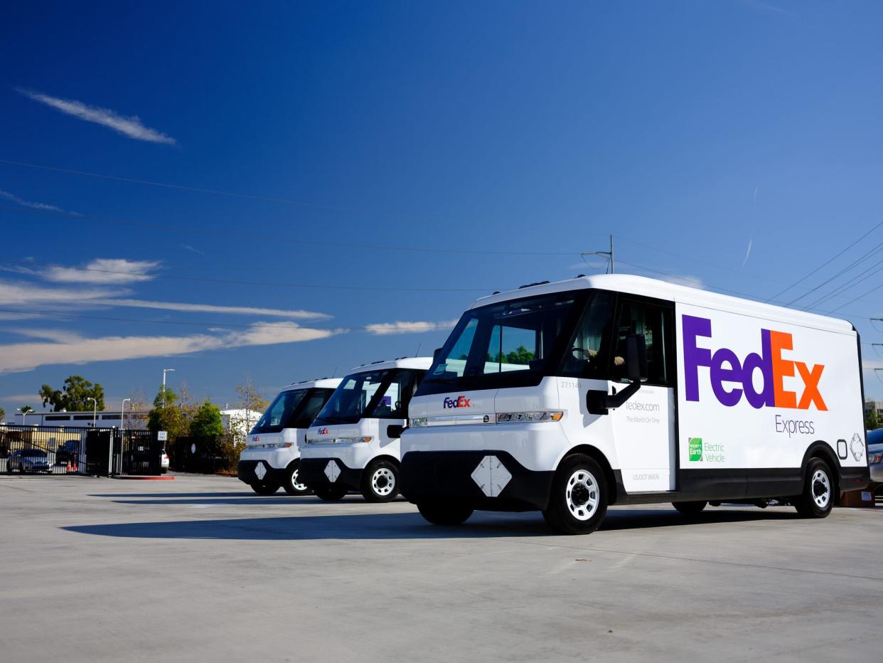 FedEx's new electric delivery vans from GM's BrightDrop.
