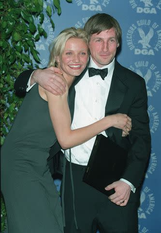 <p>Frank Trapper/Corbis via Getty</p> Cameron Diaz and Spike Jonze