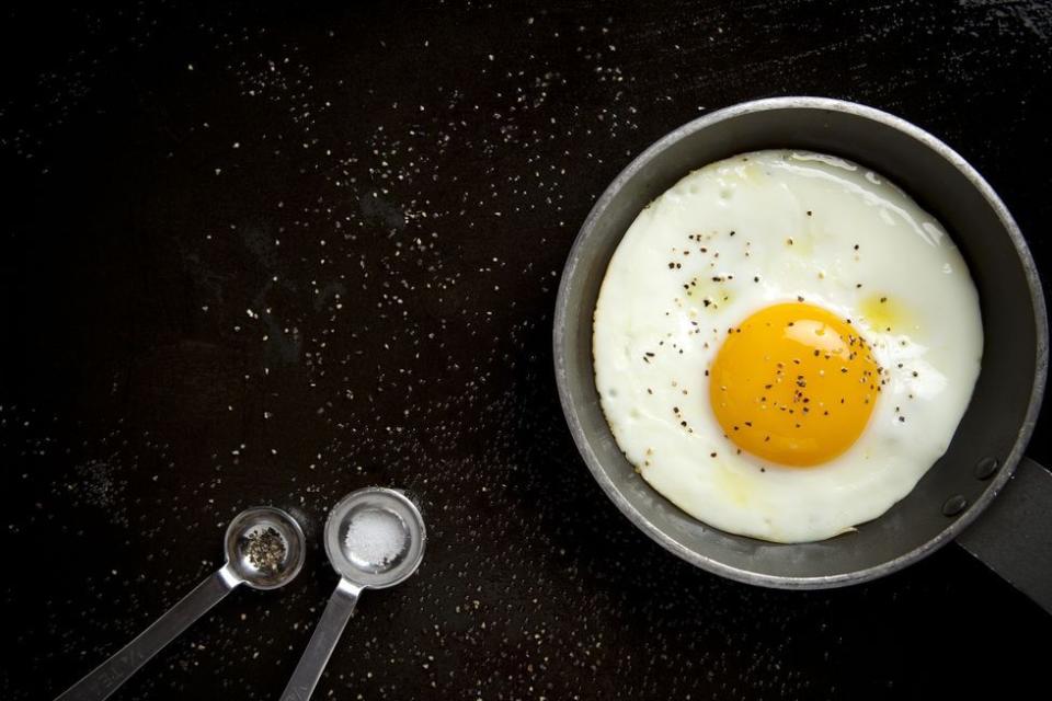 Use salt to soak up eggs.