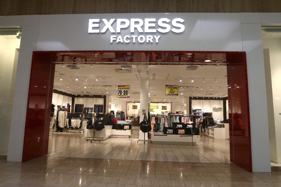 A storefront of Express, Inc. a fashion apparel retailer, shown Wednesday, Jan. 22, 2020, in Paradise Valley, Ariz. (AP Photo/Ross D. Franklin)