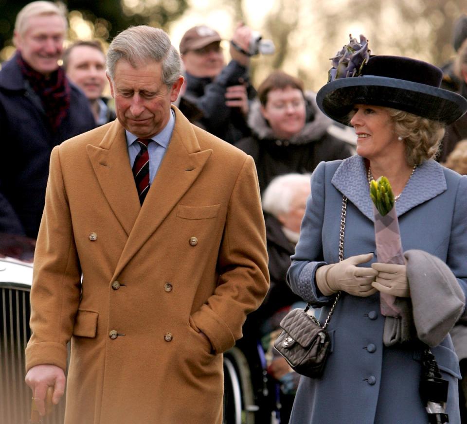 Charles and Camilla at Sandringham Church in 2005 (Getty Images)