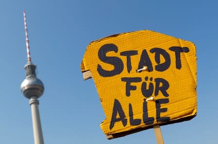 FILE PHOTO: Protest against rising rents and a housing shortage in Berlin
