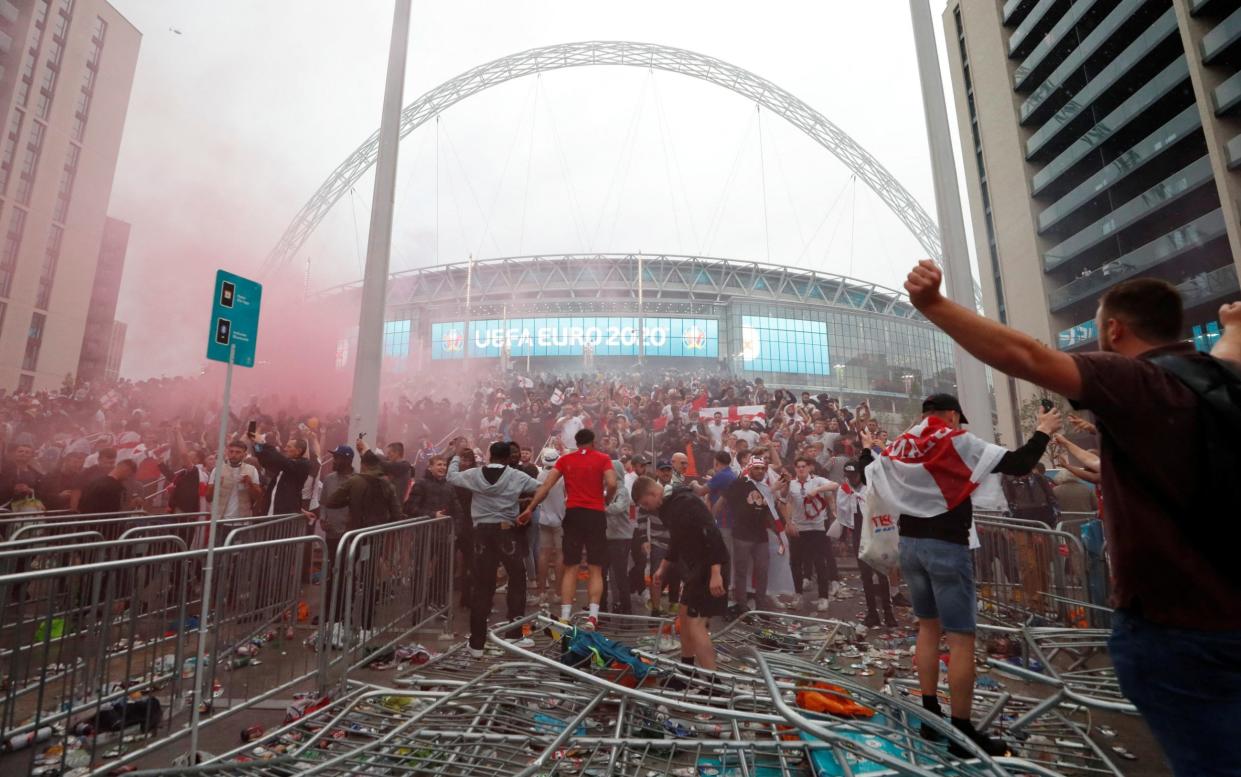 'A dense crowd in a compact area… that was completely off its face': around 6,000 ticketless fans stormed the Euros final between England and Italy at Wembley Stadium