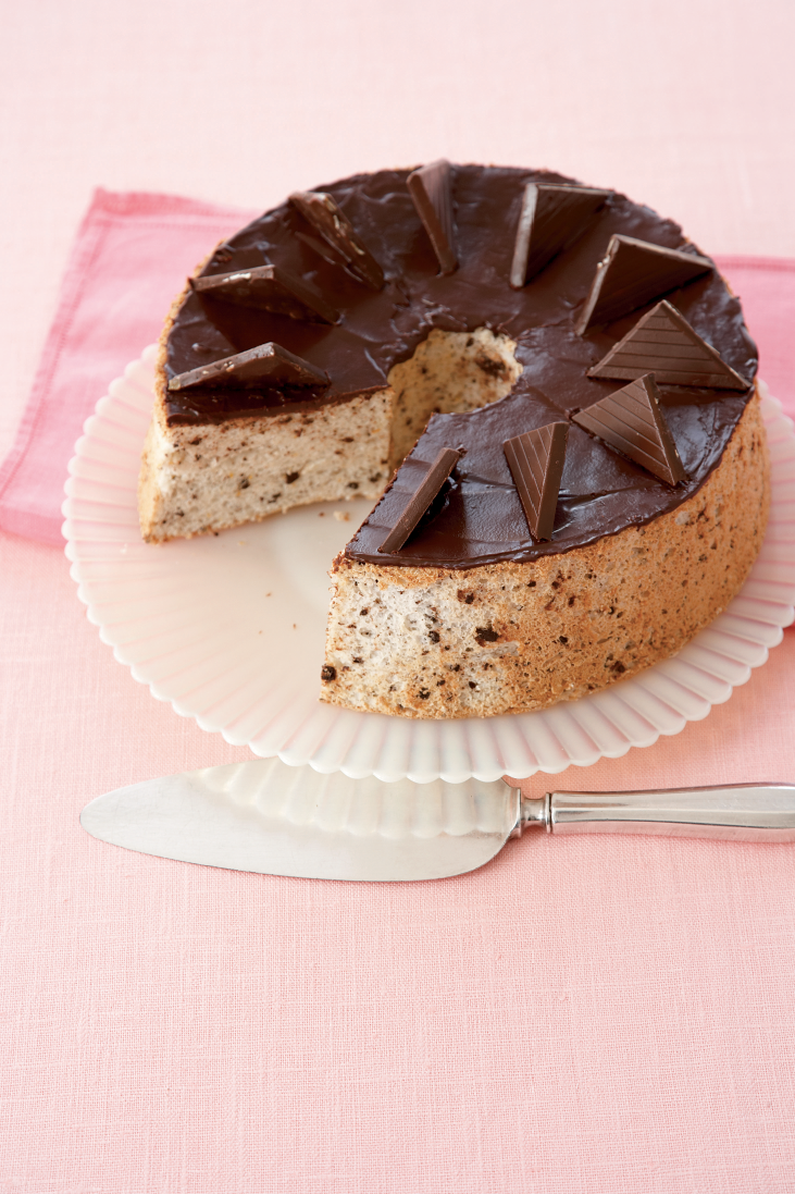 Chocolate-Speckled Angel Cake
