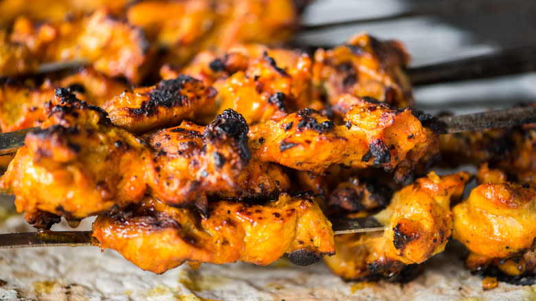 chicken tikka skewers