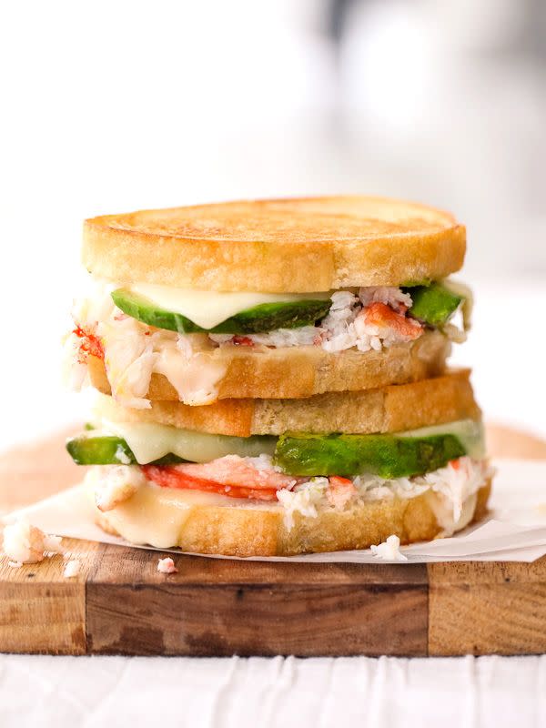 Crab and Avocado Grilled Cheese