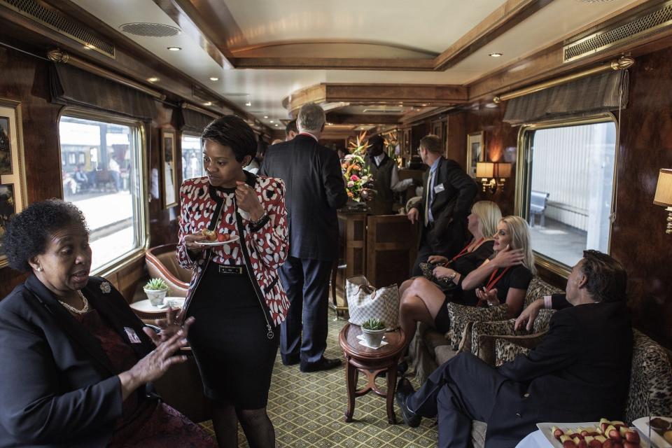 The interior of South Africa's Blue Train