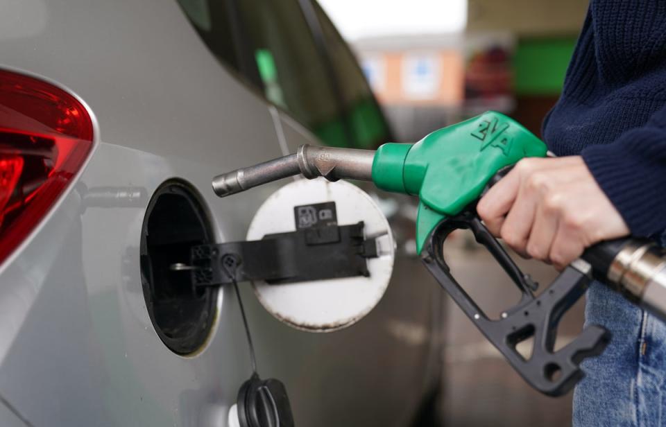 The average cost of filling a typical family car with petrol could exceed £100 for the first time on Wednesday (Joe Giddens/PA) (PA Archive)