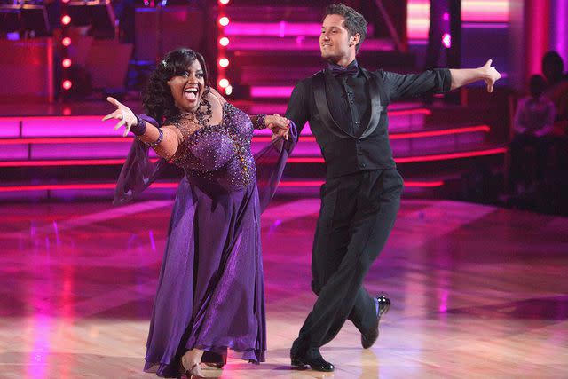 <p>Adam Taylor/Disney General Entertainment Content via Getty Images</p> Sherri Shepherd and Val Chmerkovskiy on 'Dancing with the Stars' season 14