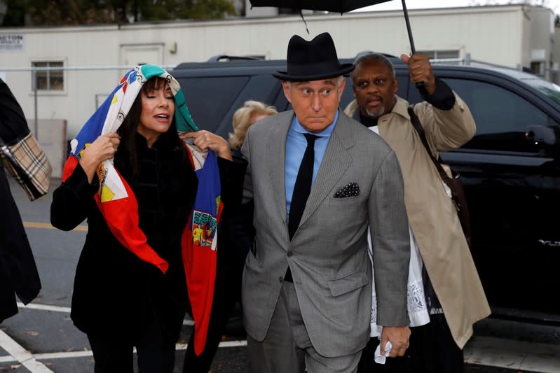 Roger Stone arrives at U.S. District Court in Washington