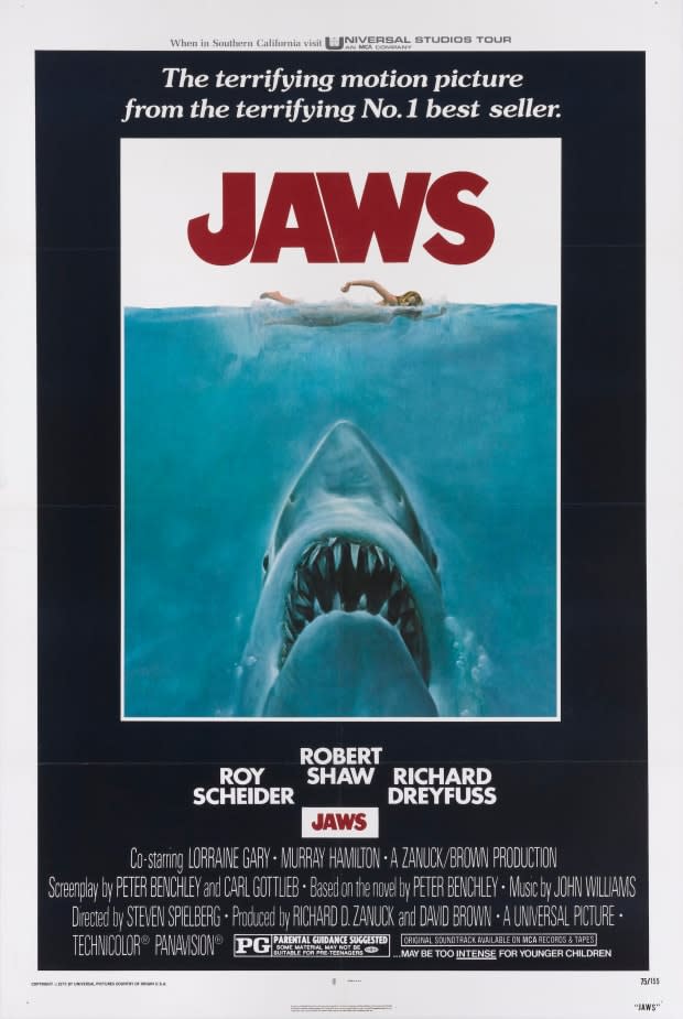 Original "Jaws" movie poster<p>Movie Poster Image Art/Getty Images</p>