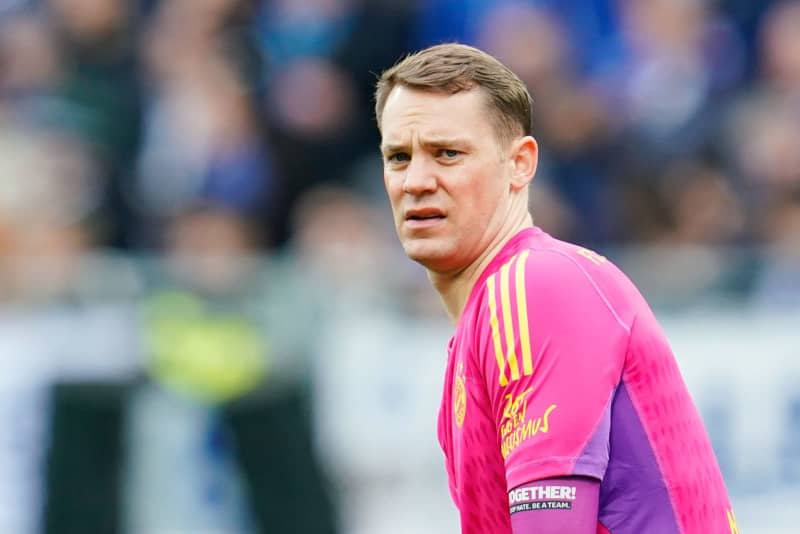 Munich goalkeeper Manuel Neuer reacts during the Bundesliga soccer match between Darmstadt 98 and Bayern Munich at Merck Stadium. Neuer remains sidelined for Bayern Munich's Bundesliga match in Heidenheim as one of five absent players, coach Thomas Tuchel said on 05 April. Uwe Anspach/dpa