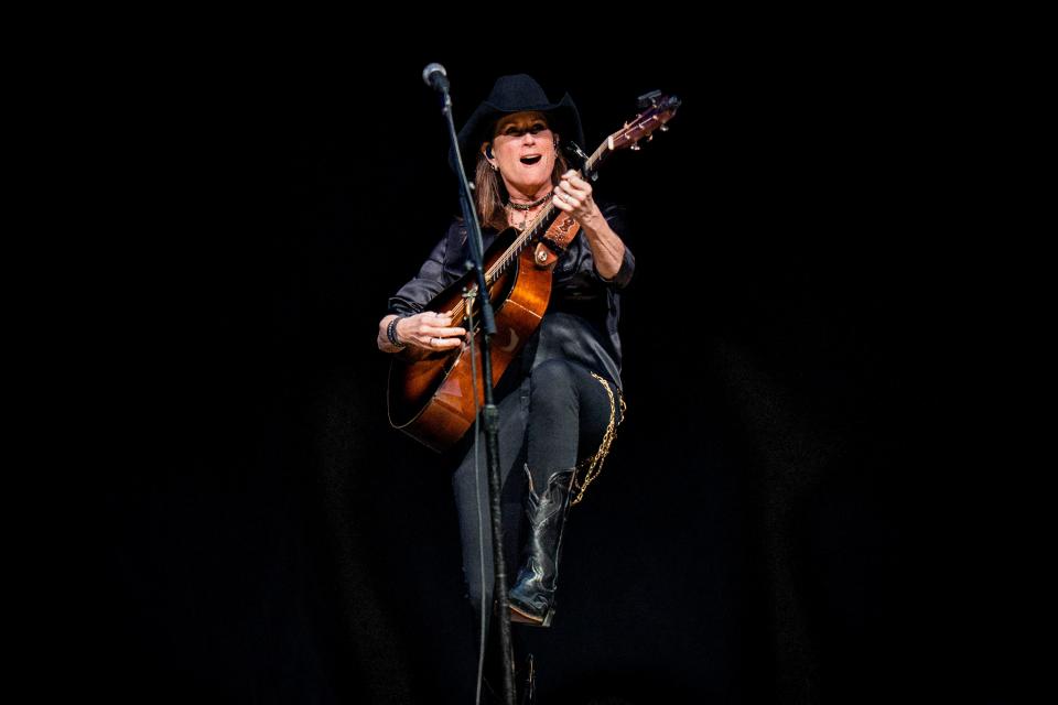 Terri Clark opens for Reba McEntire on Friday March 17, 2023 at the Fiserv Forum in Milwaukee, Wis.
