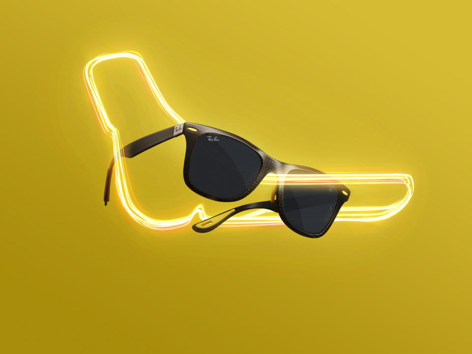 The Ray-Ban sunglasses included in the Giallo Modena special collection.