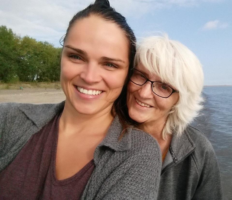 Dorothy Suliga (left) and her mother Teresa (right) in a family photo.