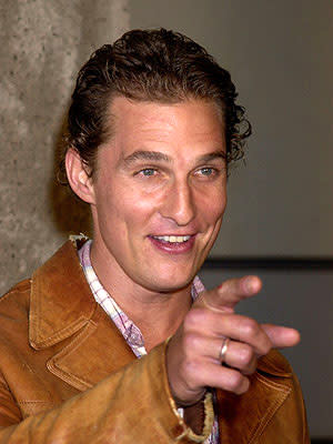 Matthew McConaughey at the Beverly Hills premiere of A Beautiful Mind