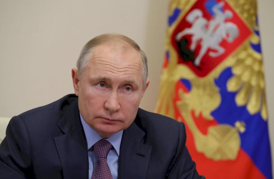 俄羅斯總統蒲亭4日表示，歐洲國家應該用歐元來支付俄羅斯的天然氣。(圖：俄總統府)