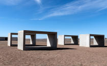 <p>Artists in search of a solitary life started to move to <a rel="nofollow noopener" href="http://www.travelandleisure.com/slideshows/americas-coolest-desert-towns/5" target="_blank" data-ylk="slk:Marfa;elm:context_link;itc:0;sec:content-canvas" class="link ">Marfa</a> in the 1970s. Today, the population hovers at a modest 1,800, but there’s enough art, food, and quirk to entertain. El Cosmico offers glamping at its best and plenty of communal spaces. What draws tourists to drive at least three hours from the closest airport to these West Texas flatlands are the <a rel="nofollow noopener" href="http://www.travelandleisure.com/articles/art-oasis" target="_blank" data-ylk="slk:progressive galleries;elm:context_link;itc:0;sec:content-canvas" class="link ">progressive galleries</a>, mystifying <a rel="nofollow noopener" href="http://www.travelandleisure.com/slideshows/16-spellbinding-light-phenomena-from-across-the-planet/9" target="_blank" data-ylk="slk:desert skies;elm:context_link;itc:0;sec:content-canvas" class="link ">desert skies</a>, and <a rel="nofollow noopener" href="http://www.travelandleisure.com/articles/marfa-texas-inspired-beauty-products?iid=sr-link2" target="_blank" data-ylk="slk:artisans;elm:context_link;itc:0;sec:content-canvas" class="link ">artisans</a> that liven up what could otherwise be a ghost town.</p>