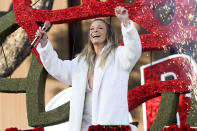 <p>LeAnn Rimes rings in the new year with her performance during the 133rd annual Rose Parade in Pasadena, Calif., on Jan. 1.</p>