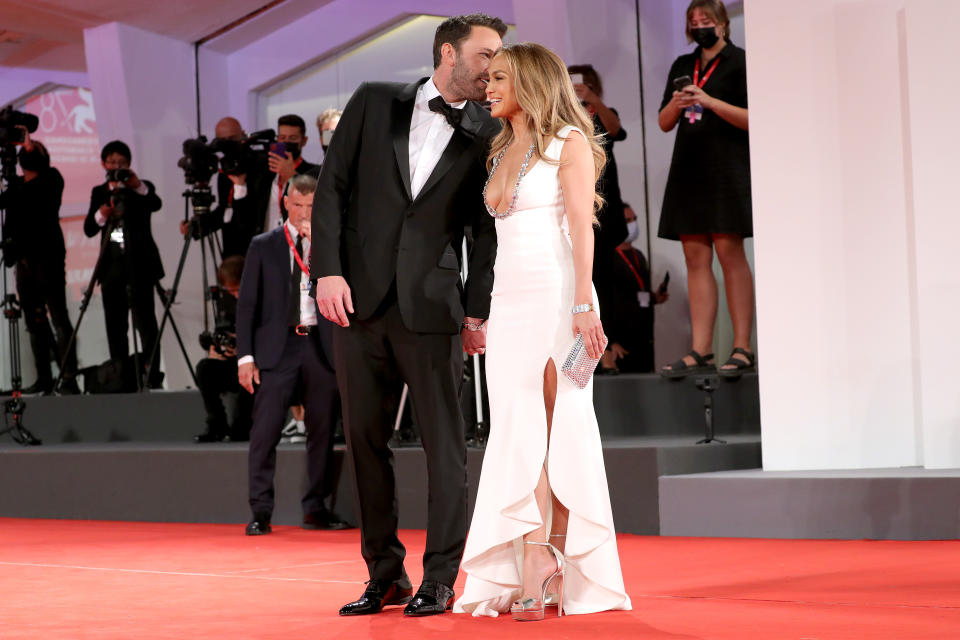 Ben Affleck and Jennifer Lopez attend the red carpet of the movie 