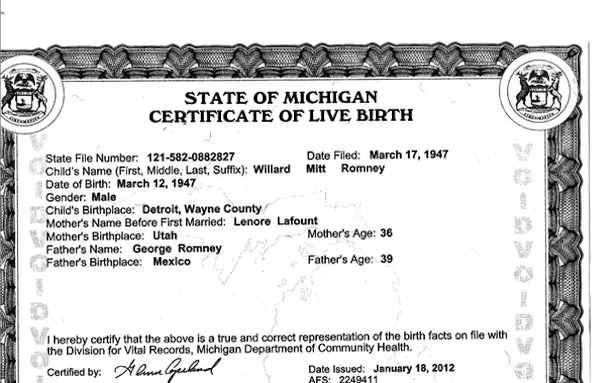 Ask a Birther: Are You Convinced by Mitt Romney s Birth Certificate?