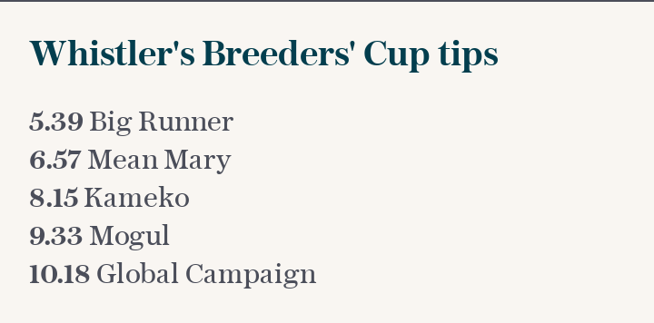 Whistler's Breeders Cup tips