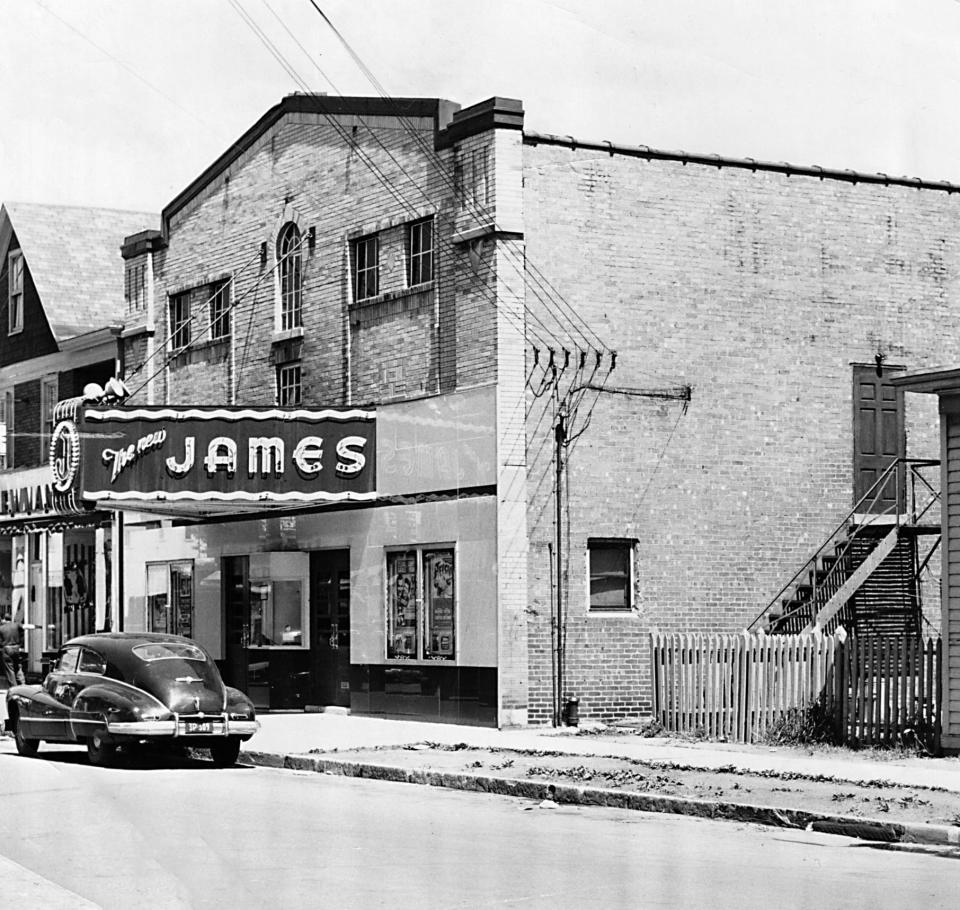 Utica had many neighborhood theaters in the 1930s and 1940s, including the James Theater — on the north side of the 300 block on James Street, between Howard Avenue and Nielson Street. It seated 800 and had a large balcony.