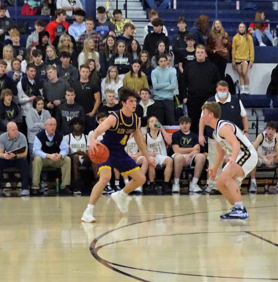 Bloom-Carroll senior Evan Dozer scored 31 points to help lead the Bulldogs to a 57-43 win over Teays Valley on Tuesday.