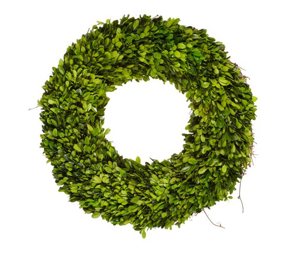 Boxwood Wreath for the Elegant Barn Christmas Party