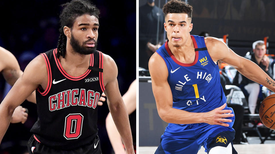 Coby White and Michael Porter Jr could both be poised for huge seasons for the Bulls and Nuggets respectively - as well as your fantasy basketball team. Pictures: Getty Images