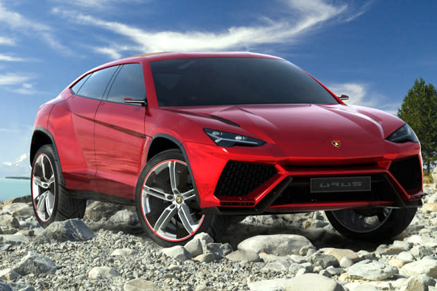 The Urus has a racing red exterior and measures in at 5.4 feet tall, 6.5 feet wide, and 16.4 feet long. Inside, the Urus is finished with a carbon fiber reinforced polymer, giving it a lightweight and futuristic look.