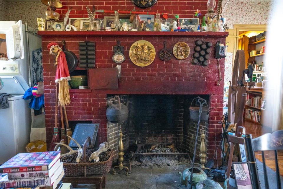 The kitchen hearth at the Whipple-Cullen house.