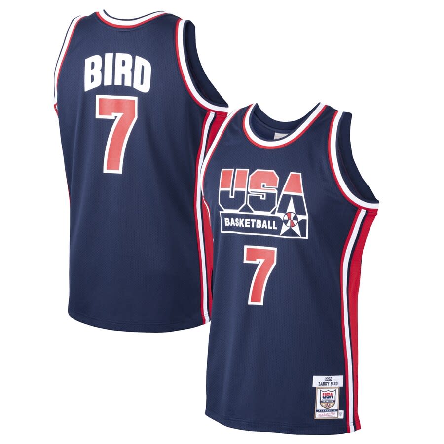 Larry Bird USA Basketball Home 1992 Dream Team Authentic Jersey 