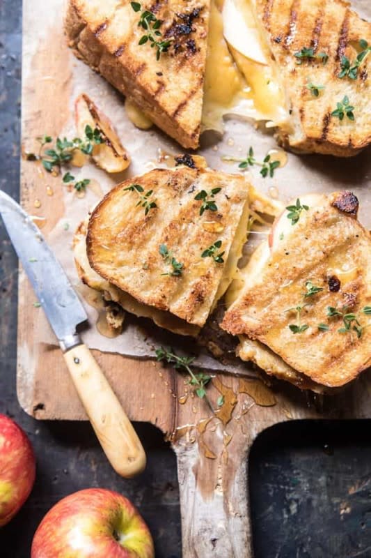 <p>Half Baked Harvest</p><p>This honey, apple, cheddar, and bacon panini is all kinds of flavorful. </p><p><strong>Get the recipe: <em><a href="https://www.halfbakedharvest.com/honey-apple-cheddar-and-bacon-panini/" rel="nofollow noopener" target="_blank" data-ylk="slk:Honey Apple Cheddar and Bacon Panini;elm:context_link;itc:0;sec:content-canvas" class="link ">Honey Apple Cheddar and Bacon Panini</a></em></strong></p>