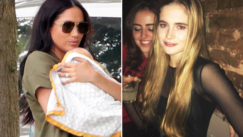 A photo of billionaire media heiress Eleanor Harmsworth and Meghan Markle.