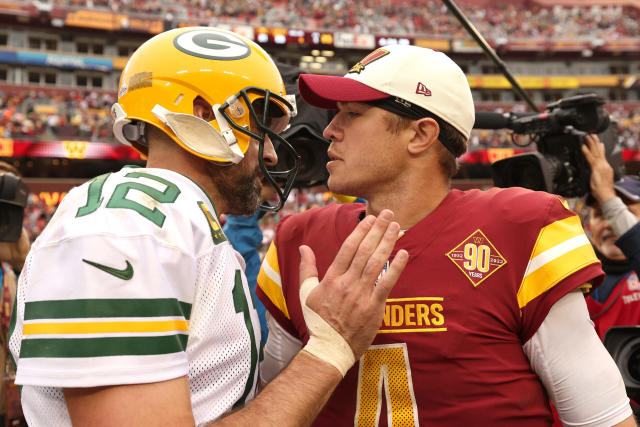 LOOK: Taylor Heinicke and Jonathan Allen embrace after Commanders' win