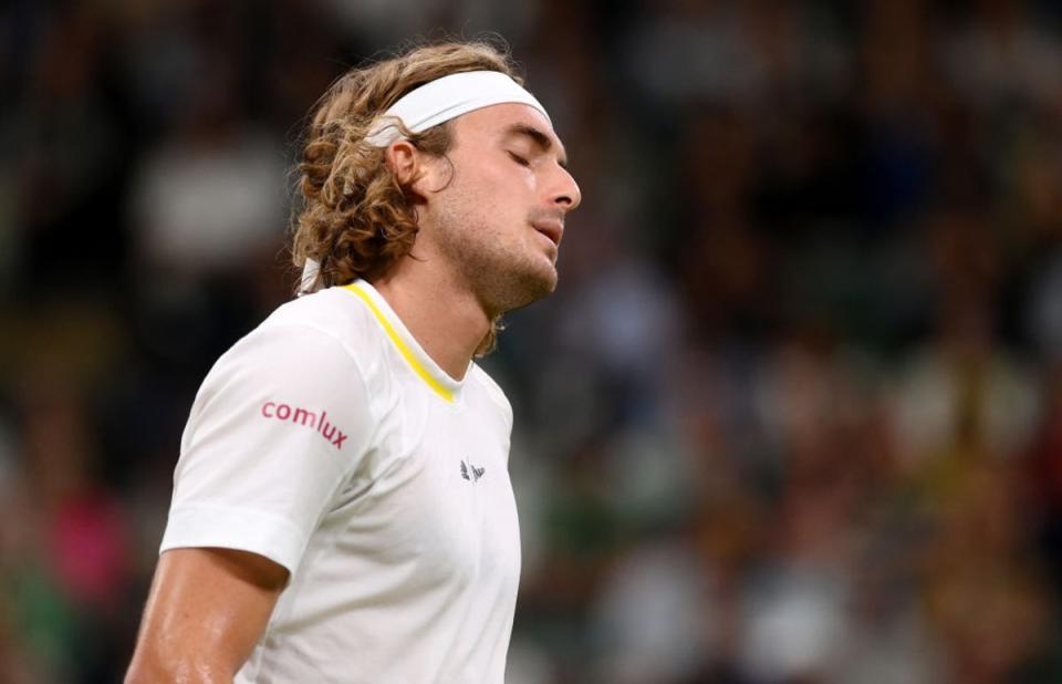 Stefanos Tsitsipas apologised after hitting a ball into the crowd  (Getty Images)