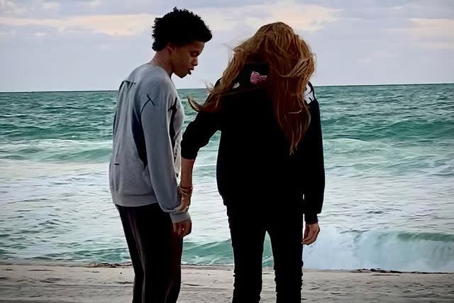 Wendy Williams with her son Kevin Jr. in Florida in 2021