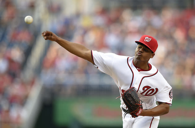 Washington Nationals starting pitcher Reynaldo Lopez. (AP Photo/Nick Wass)