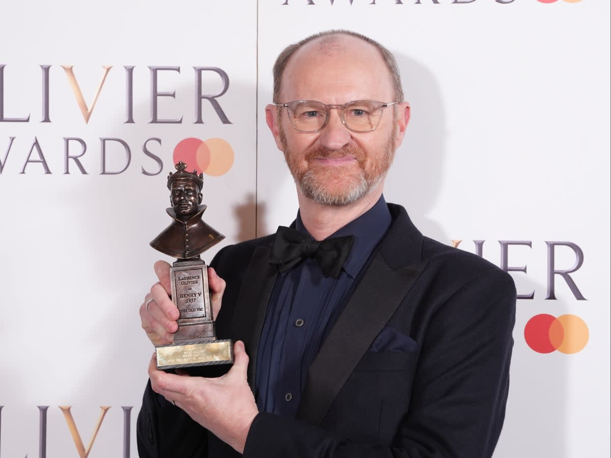 Mark Gatiss won Best Actor at the ceremony on Sunday (14 April) (Ian West/PA Wire)