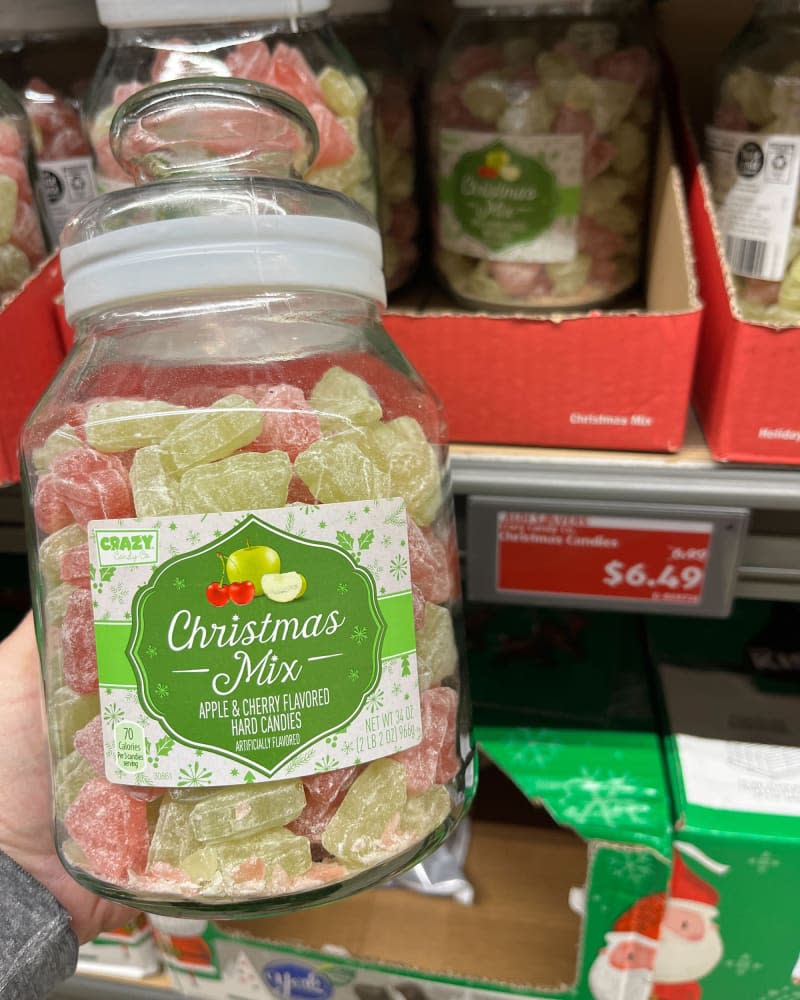 aldi jar of christmas mix candy