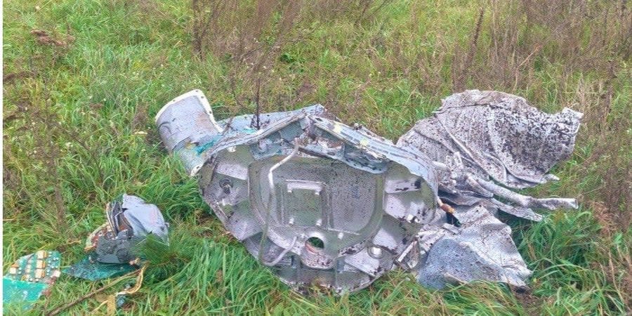 The wreckage of the downed X-101 missile used by Russia to attack Ukraine