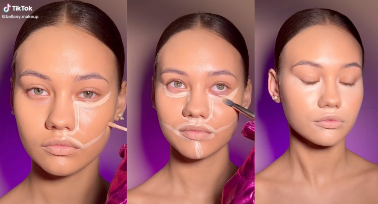 Does this viral TikTok concealer hack really work? I tried it to find out. Images via TikTok/bellany.makeup.