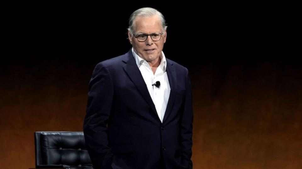 Warner Bros. Discovery President and CEO David Zaslav speaks onstage during the Warner Bros. Pictures Studio presentation during CinemaCon, the official convention of the National Association of Theatre Owners, at The Colosseum at Caesars Palace on April 25, 2023 in Las Vegas, Nevada. (Photo by Ethan Miller/Getty Images)