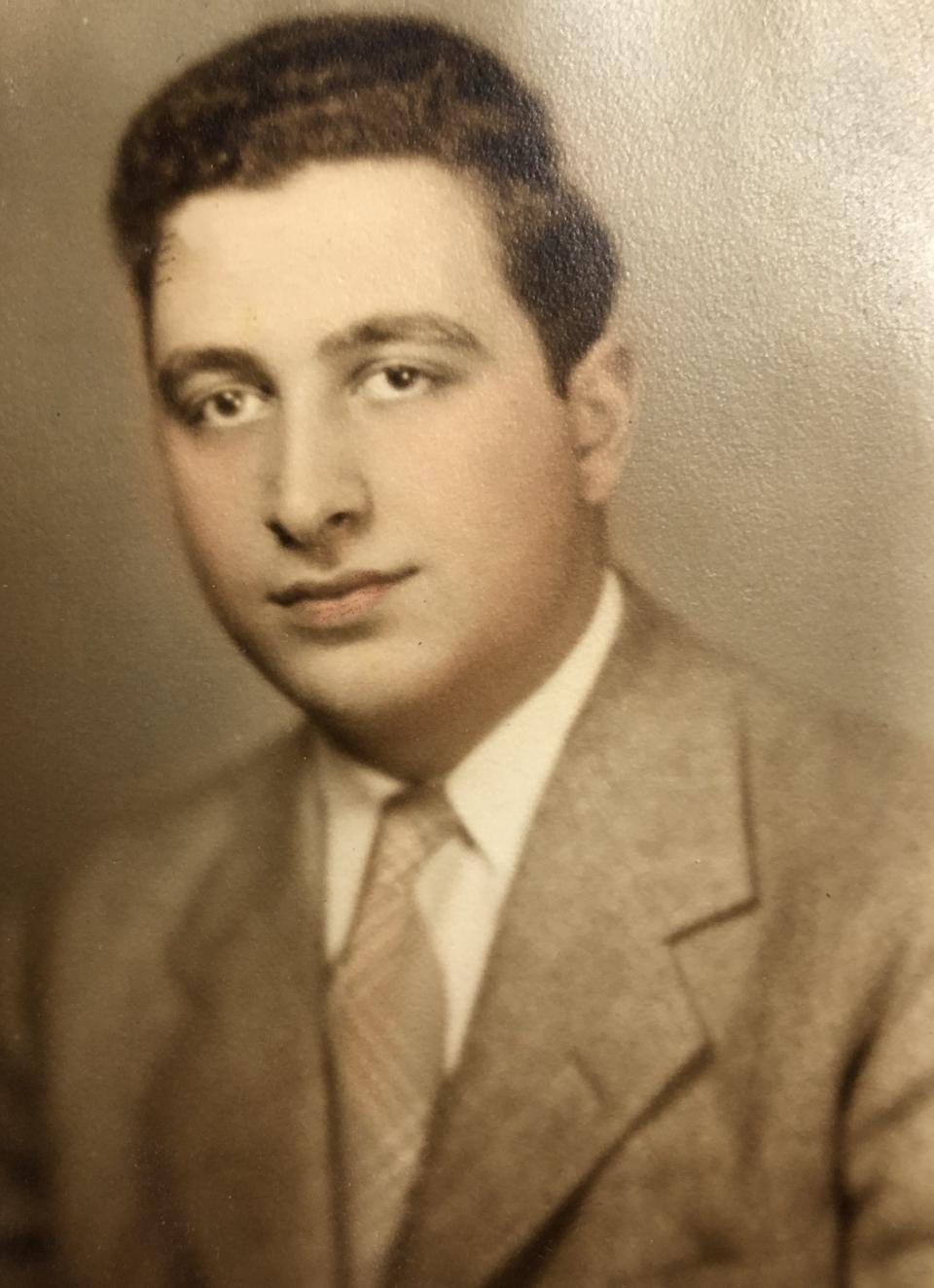 Carmine "Charlie" Mazzulli, of Hingham, as a high school graduate in 1946.