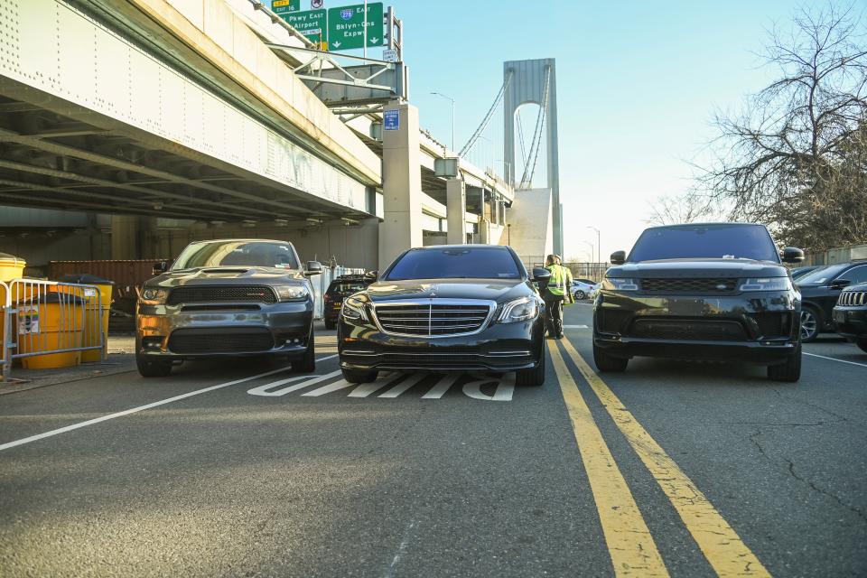 Some of the vehicles seized by the MTA in toll evasion enforcement operations.