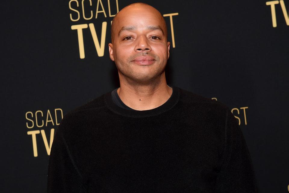 <p>Paras Griffin/Getty</p> Donald Faison attends the "Extended Family" press junket at the 2024 SCAD TVfest on February 10, 2024 in Atlanta, Georgia