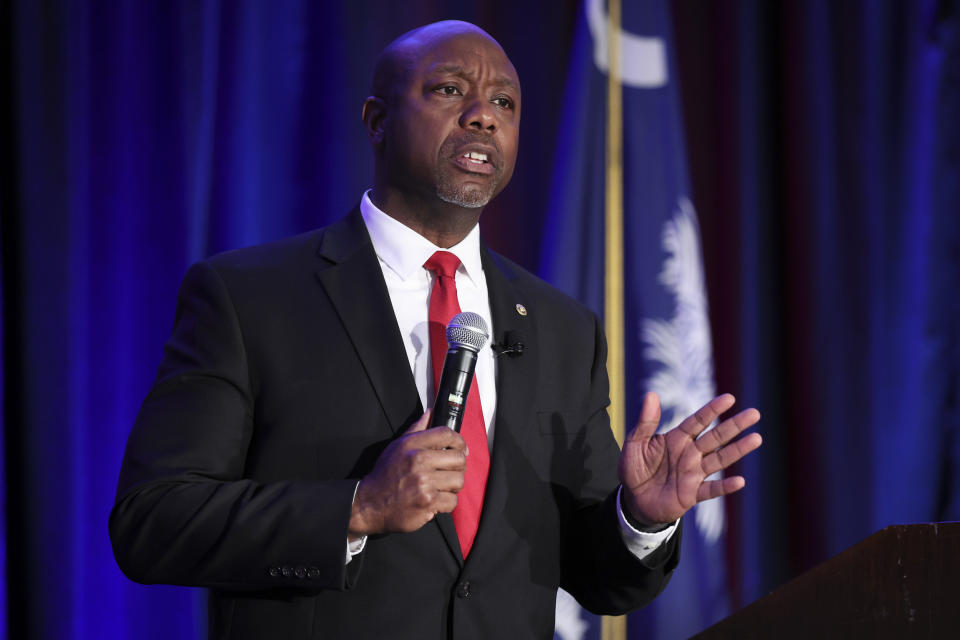 Sen. Tim Scott speaks in Charleston, S.C. (Win McNamee / Getty Images file)